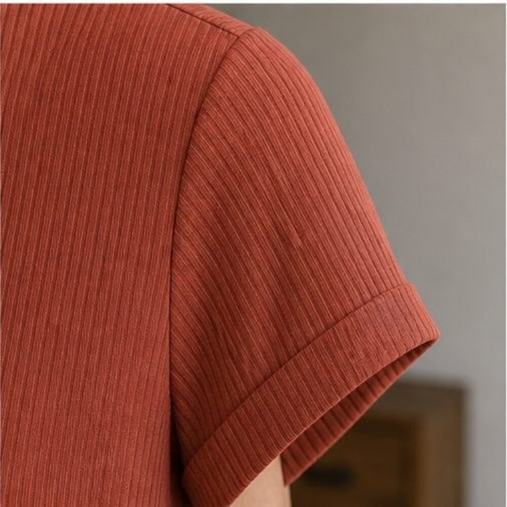 Rust V Neck Top - Picture 5 of 6